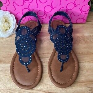 Sugar | Camey Flat Sandals | Blue | Size 7